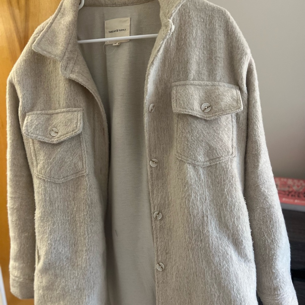 Thread and supply shirt jacket